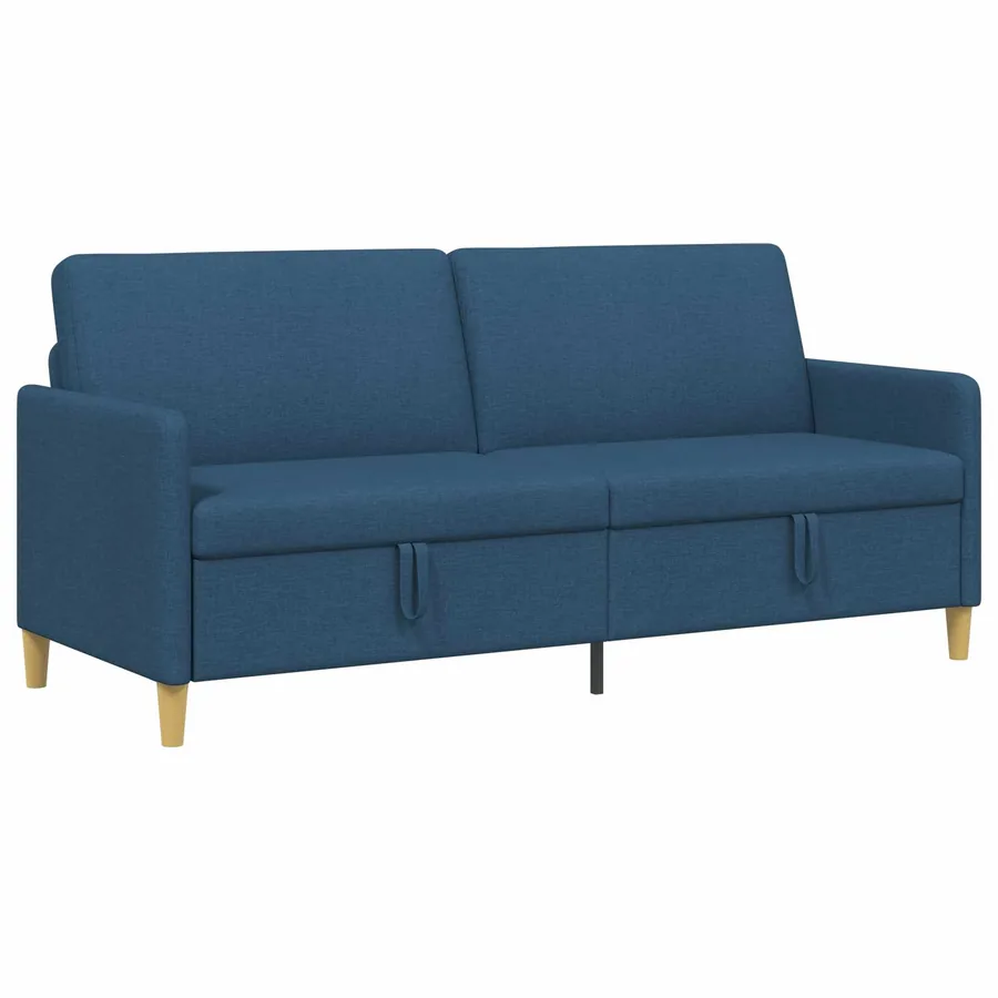 Sofa avec rangement Bleu 192 x 78 x 87 cm Polyester - 2