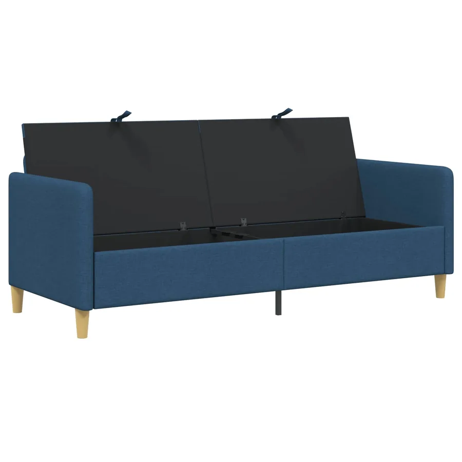 Sofa avec rangement Bleu 192 x 78 x 87 cm Polyester - 4