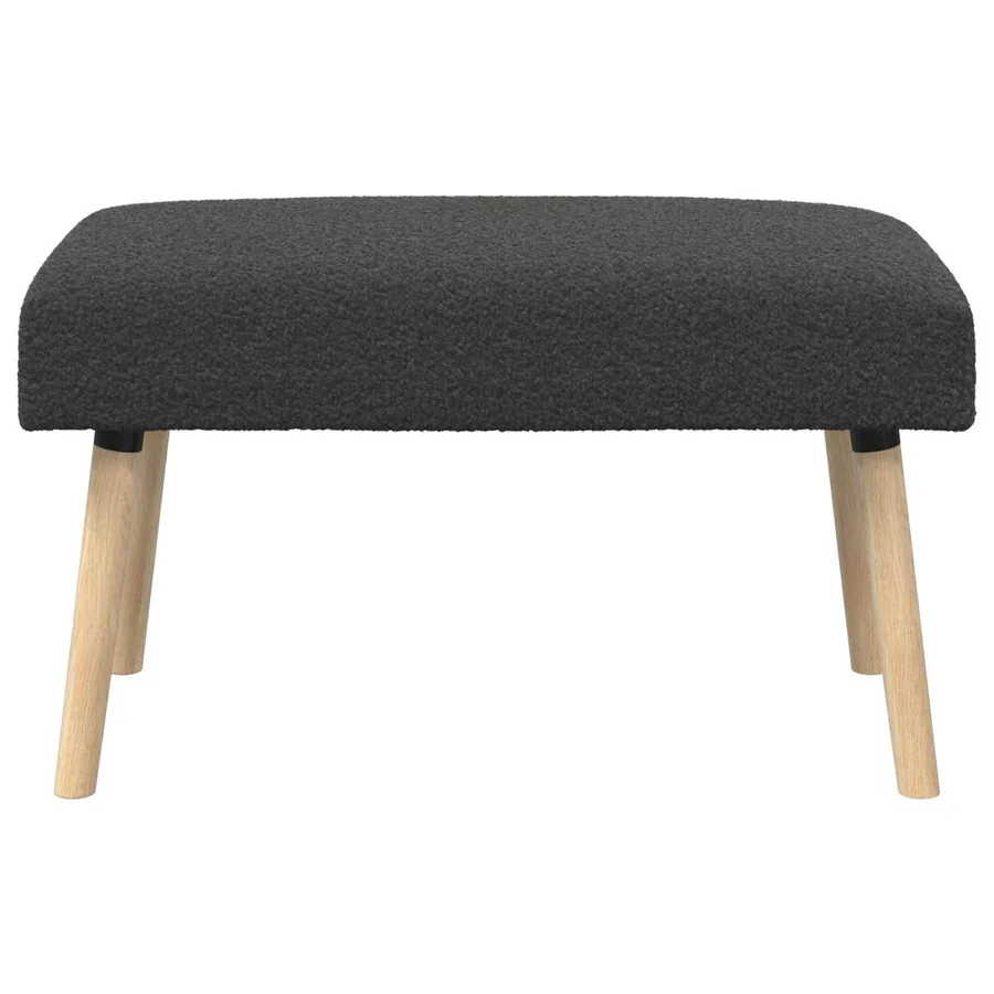 banc Uni Gris foncé 80 x 40 x 46 cm Bouclé - 5
