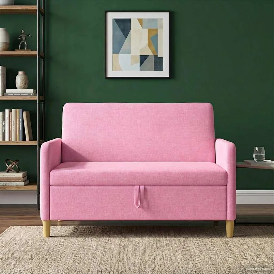 Sofa avec rangement Rose 122 x 78 x 87 cm Polyester - 3