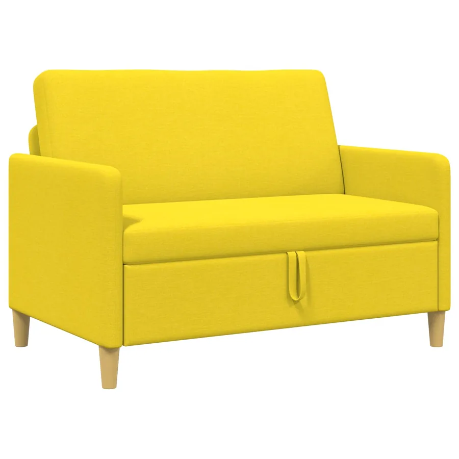 Sofa avec rangement Jaune clair 122 x 78 x 87 cm Polyester - 2