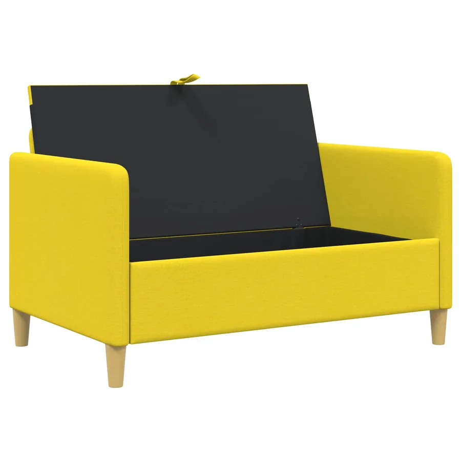 Sofa avec rangement Jaune clair 122 x 78 x 87 cm Polyester - 4