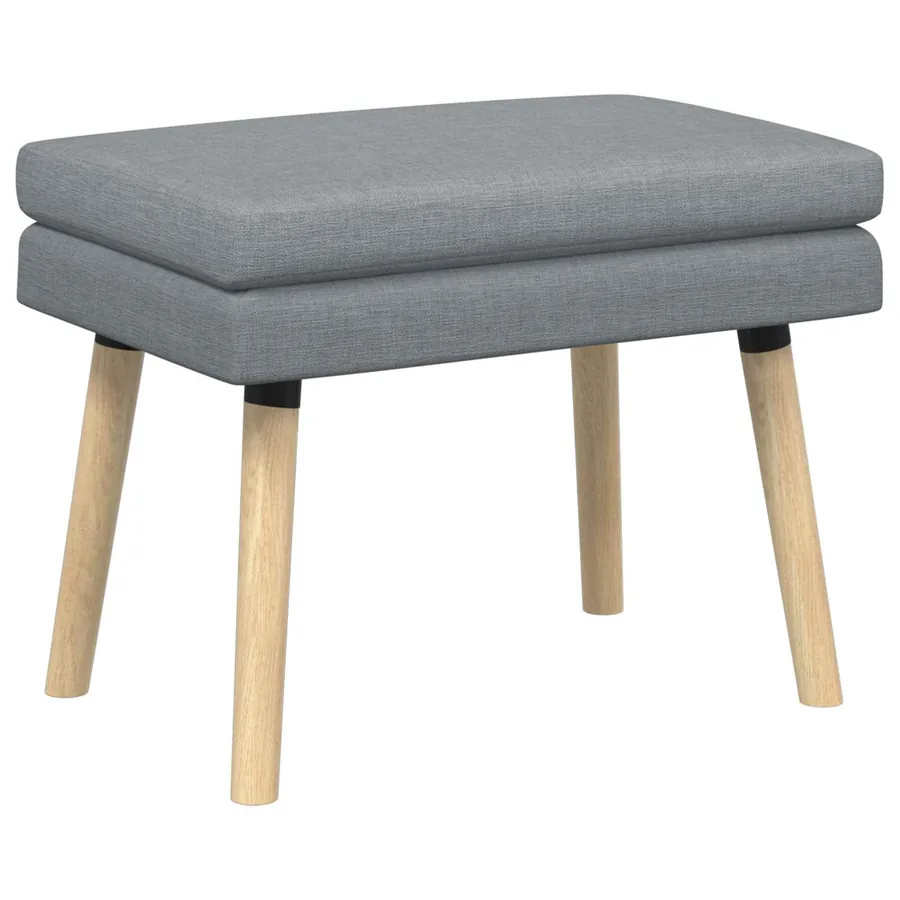 Banc à double couche Gris clair 60 x 40 x 46 cm Tissu - 2