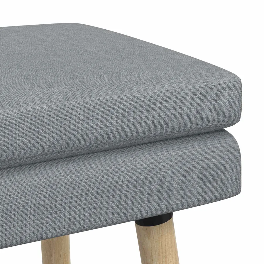 Banc à double couche Gris clair 60 x 40 x 46 cm Tissu - 6