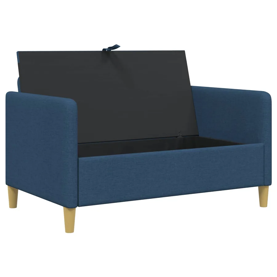 Sofa avec rangement Bleu 122 x 78 x 87 cm Polyester - 4