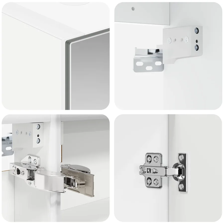 Ensemble d'armoire de salle de bain 5 pcs Blanc - 9