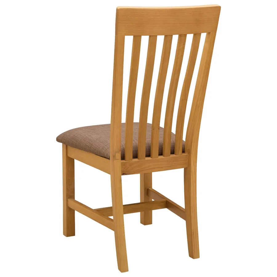 Chaise de salle à manger 2 pcs Bois de chêne massif Gris - 5