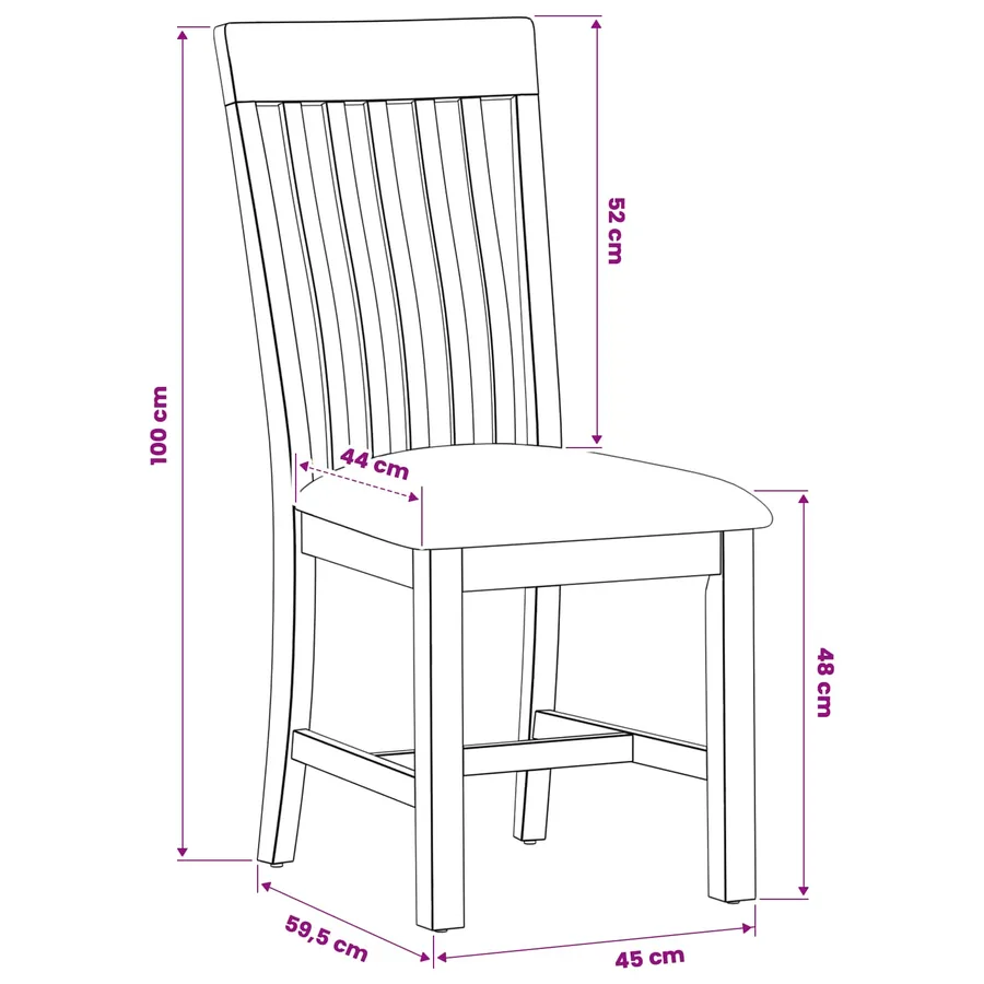 Chaise de salle à manger 2 pcs Bois de chêne massif Gris - 8