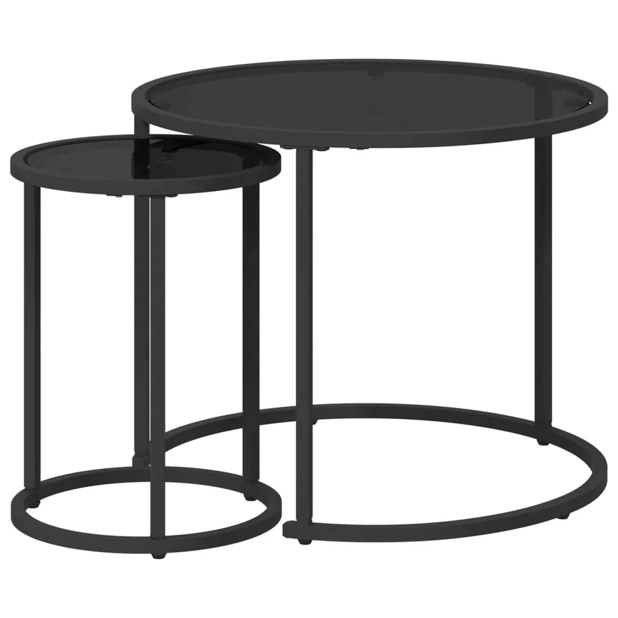 Ensemble de tables basses 2 pcs 55 x 55 x 45 cm acier - 2
