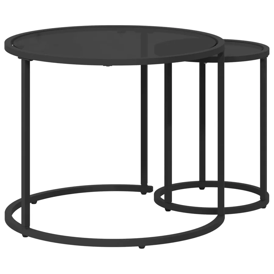 Ensemble de tables basses 2 pcs 55 x 55 x 45 cm acier - 6