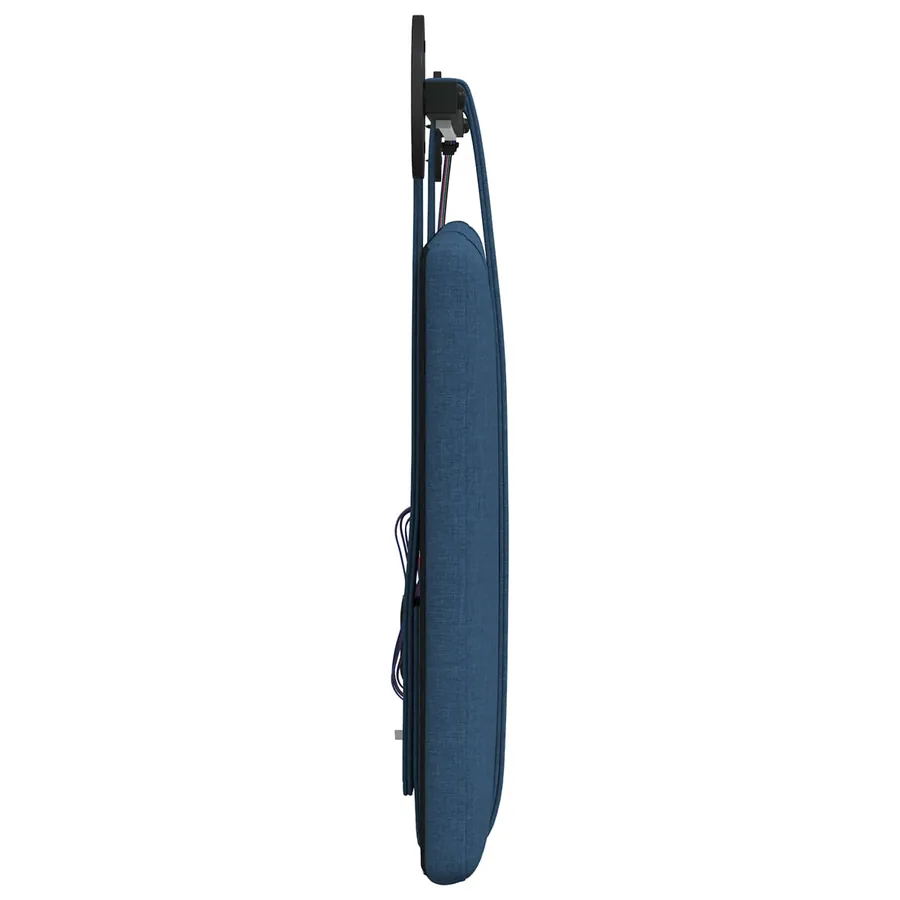 Tête de lit suspendue Avec lumière LED Bleu Tissu - 7