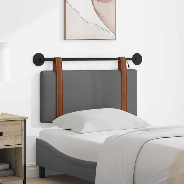 Tête de lit suspendue Avec lumière LED Gris foncé PU antique
