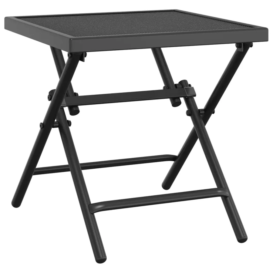 Table de jardin pliable anthracite 38x38x38 cm Treillis d'acier - 2