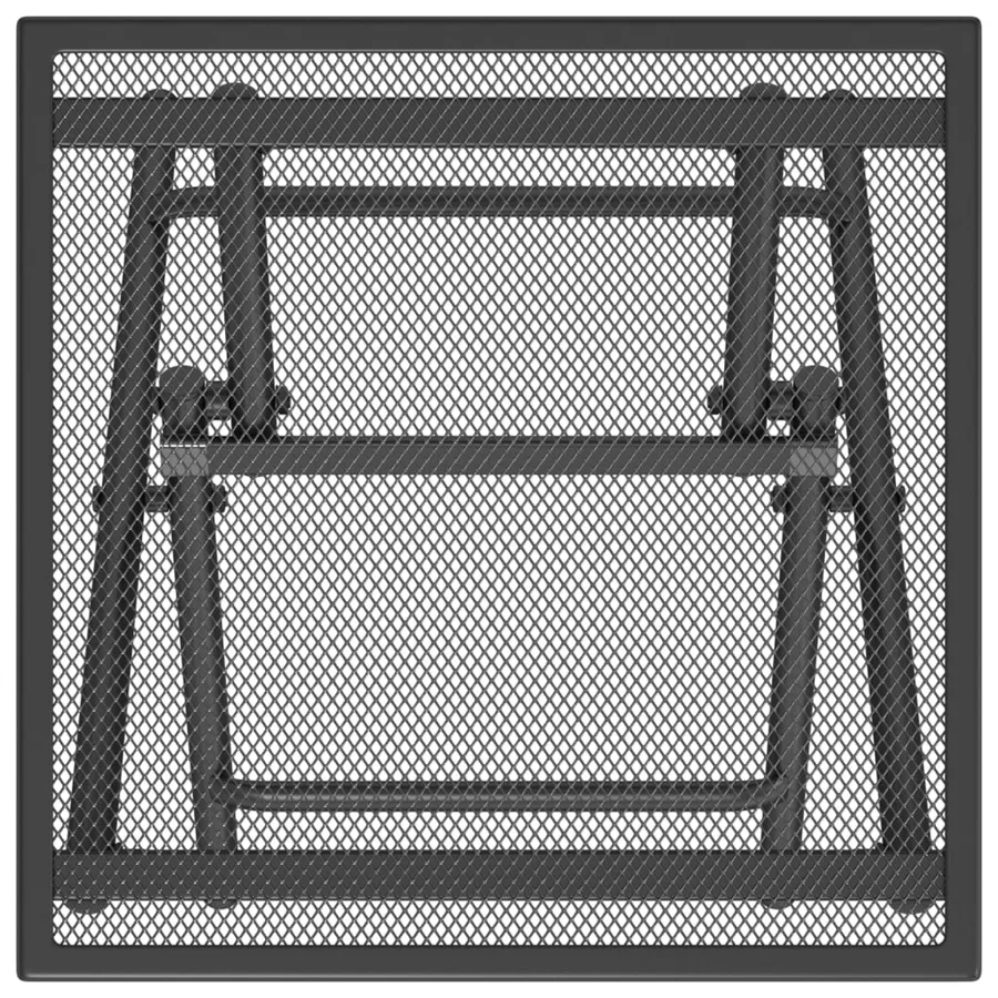 Table de jardin pliable anthracite 38x38x38 cm Treillis d'acier - 5