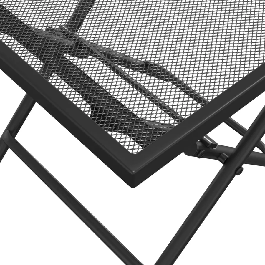 Table de jardin pliable anthracite 38x38x38 cm Treillis d'acier - 7