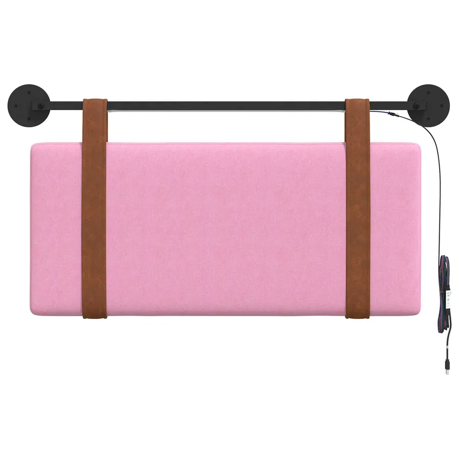 Tête de lit suspendue Avec lumière LED Rose PU antique - 6