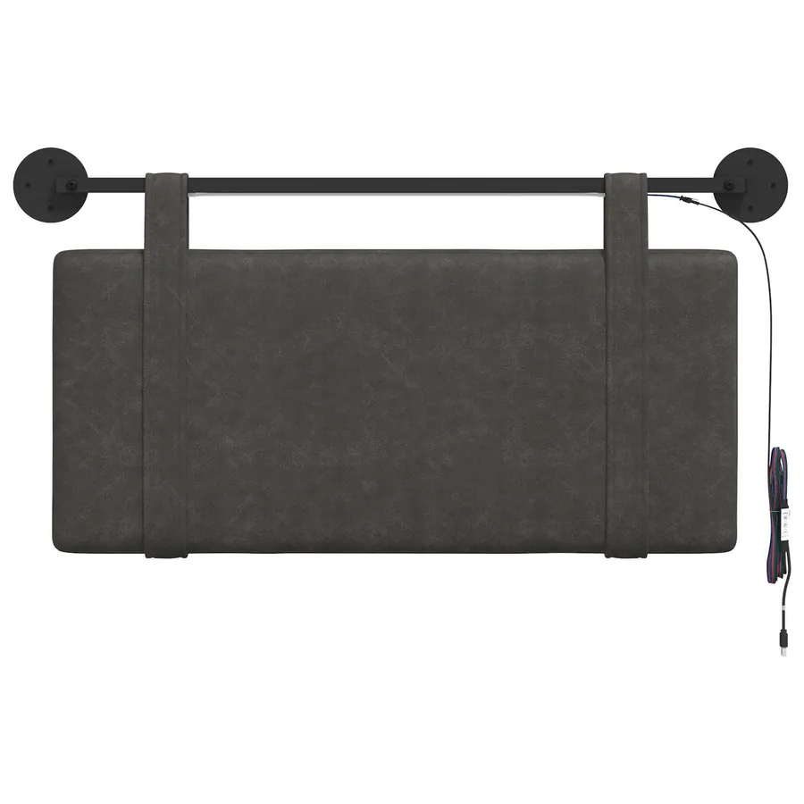 Tête de lit suspendue Avec lumière LED Noir PU antique - 6