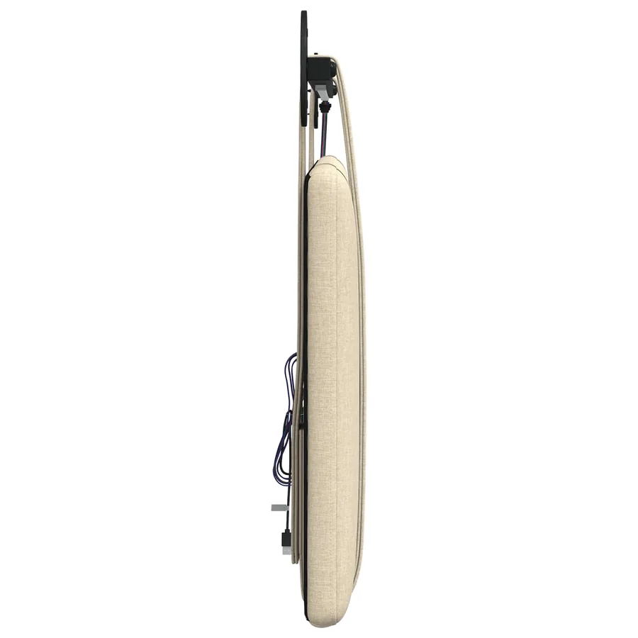 Tête de lit suspendue Avec lumière LED Crème Tissu - 7
