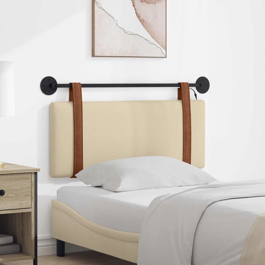 Tête de lit suspendue Avec lumière LED Crème PU antique