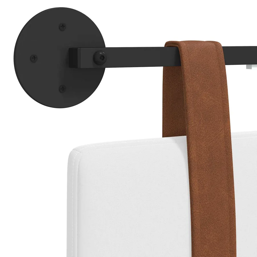 Tête de lit suspendue Avec lumière LED Blanc PU antique - 10