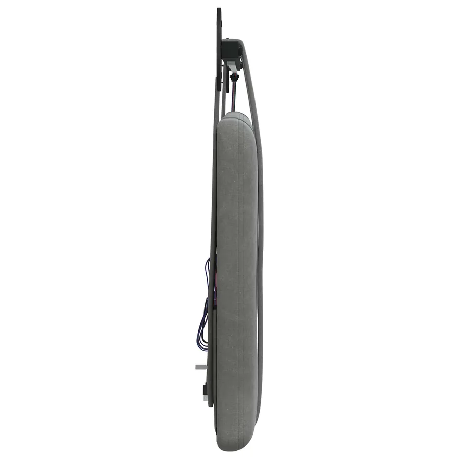Tête de lit suspendue Avec lumière LED Gris foncé Velours - 7
