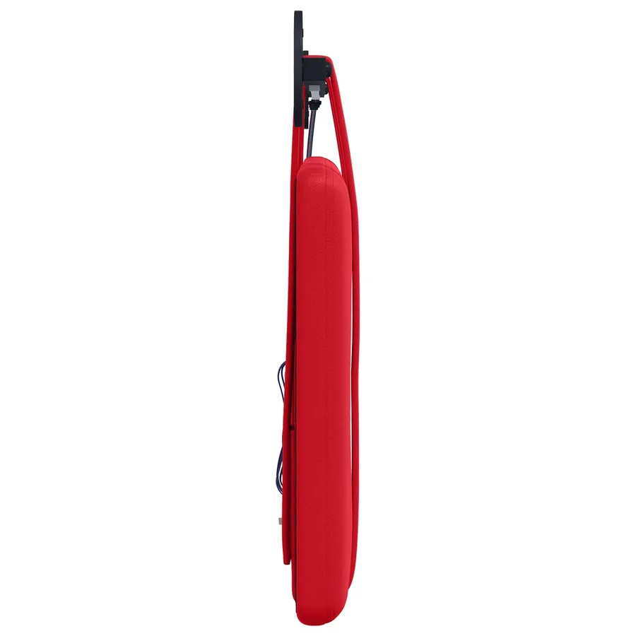 Tête de lit suspendue Avec lumière LED Rouge Simili cuir - 7