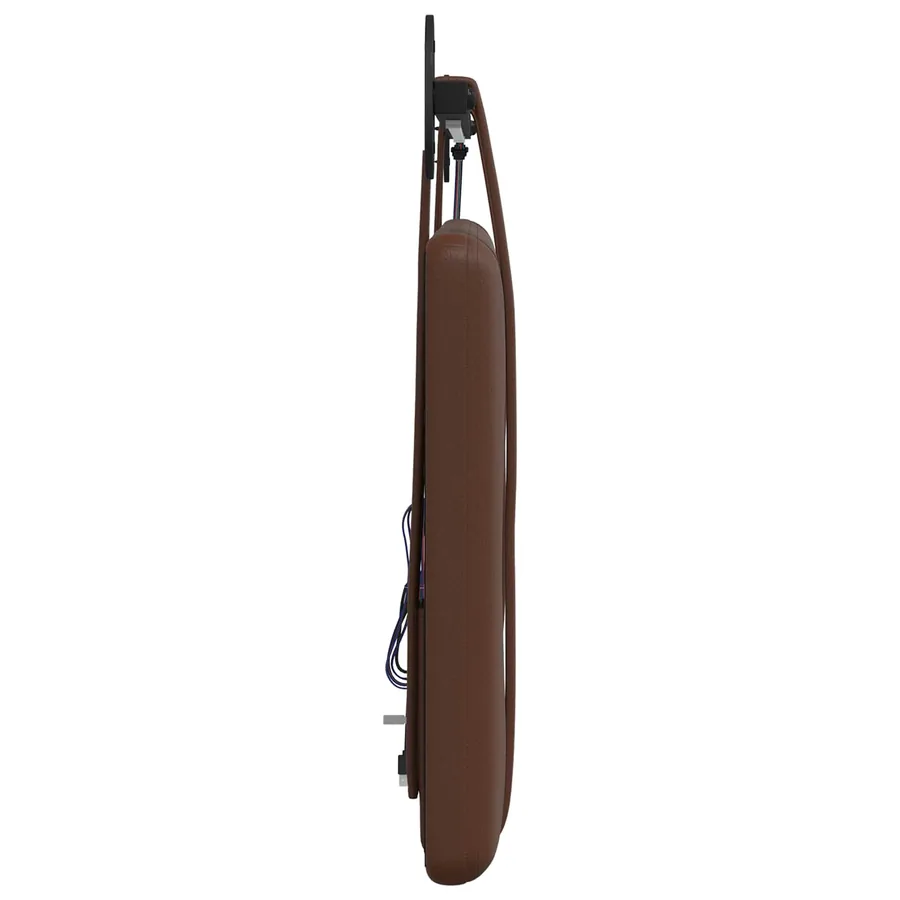 Tête de lit suspendue Avec lumière LED Marron Simili cuir - 7