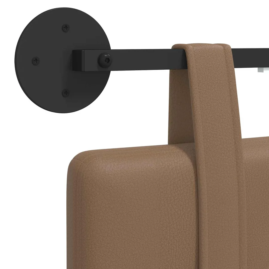 Tête de lit suspendue Avec lumière LED Cappuccino Simili cuir - 8