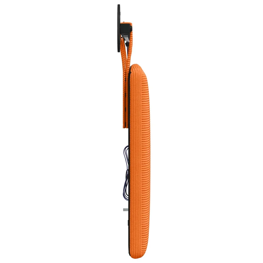 Tête de lit suspendue Orange Tissu en velours côtelé - 7