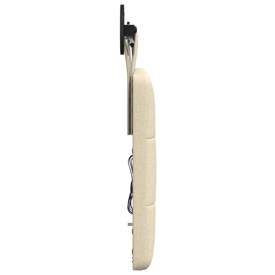 Tête de lit suspendue Avec lumière LED Crème Tissu - 7
