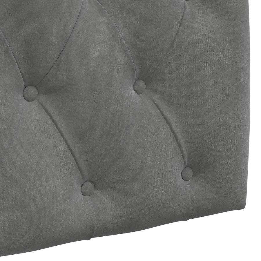 Tête de lit suspendue Avec lumière LED Gris foncé Velours - 9