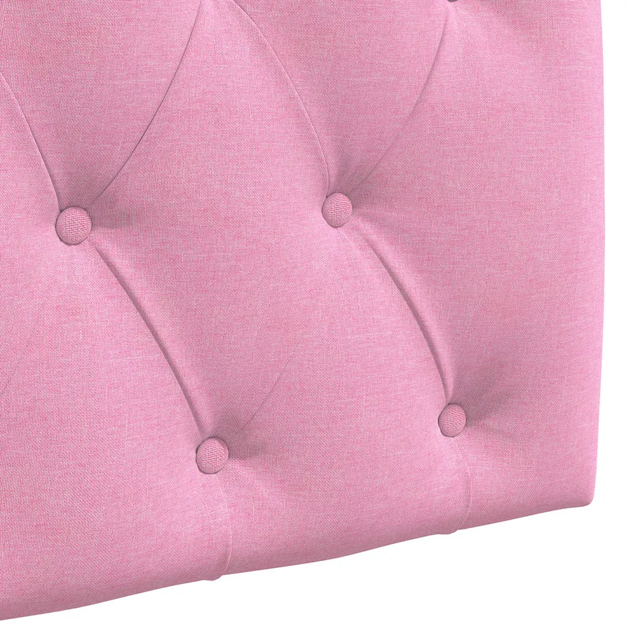 Tête de lit suspendue Avec lumière LED Rose Tissu - 9