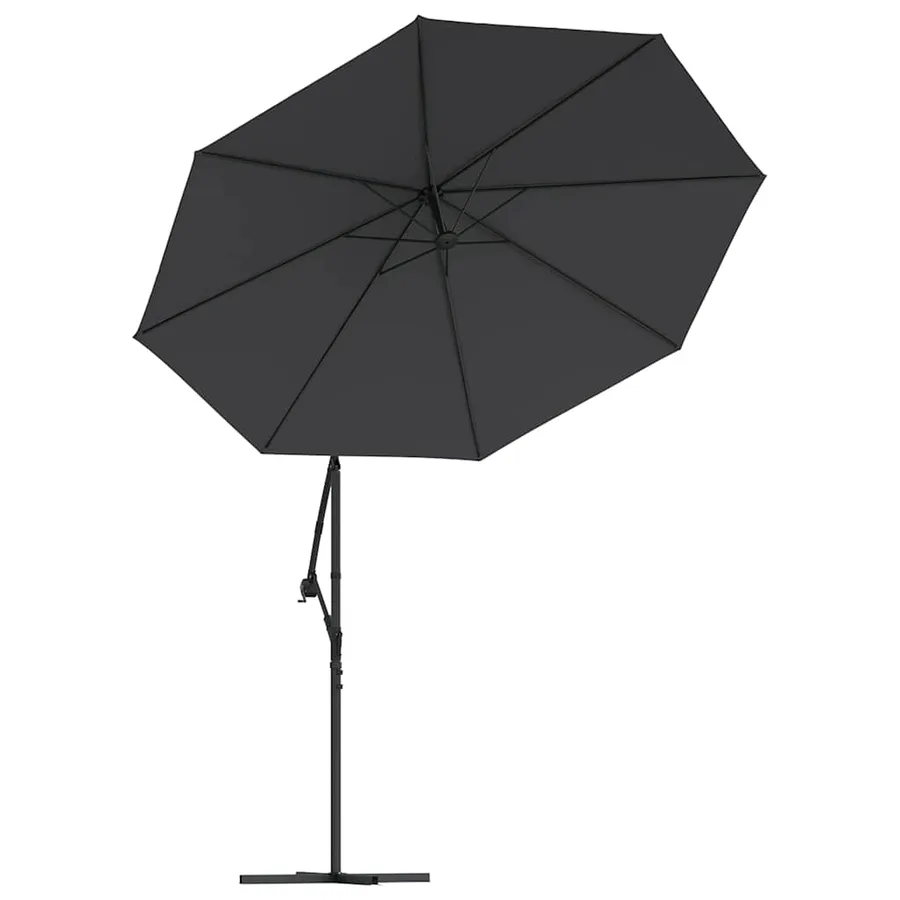 Tissu de remplacement pour parasol déporté Noir 350 cm - 4