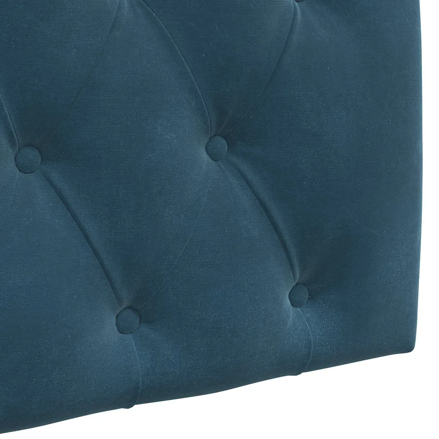 Tête de lit suspendue Avec lumière LED Bleu Velours - 9