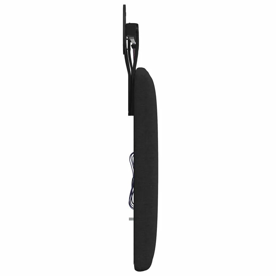 Tête de lit suspendue Avec lumière LED Noir Tissu - 7