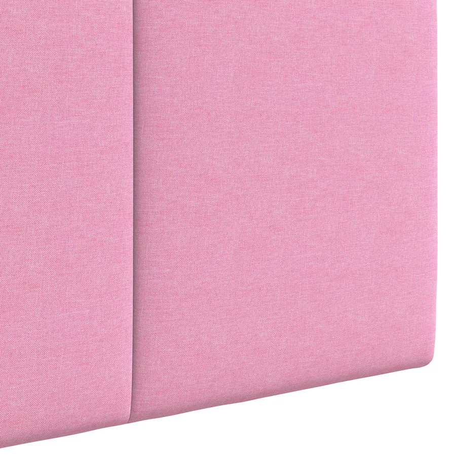 Tête de lit suspendue Avec lumière LED Rose Tissu - 9