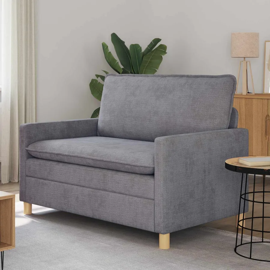 Canapé Gris clair 126 x 81 x 87,5 cm Polyester