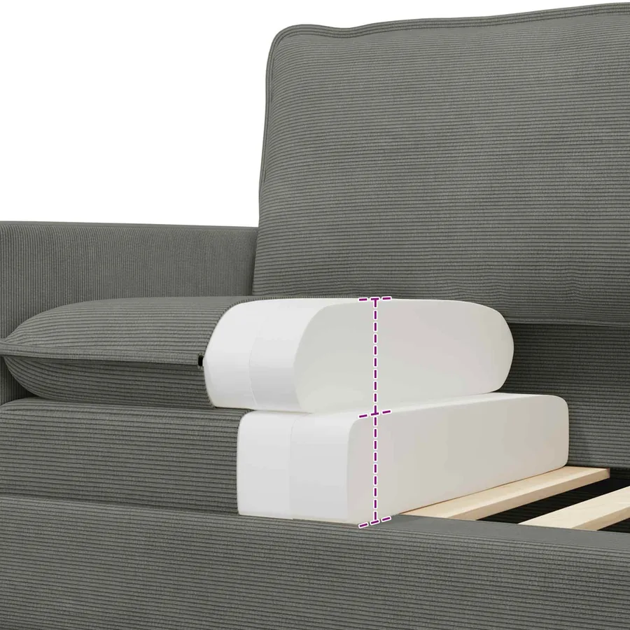 Canapé Gris clair 156 x 81 x 87,5 cm Tissu - 7