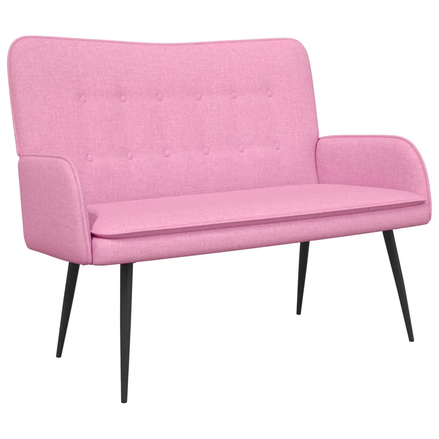 Sofa 2 places Rose 115 x 61 x 87 cm Tissu - 2