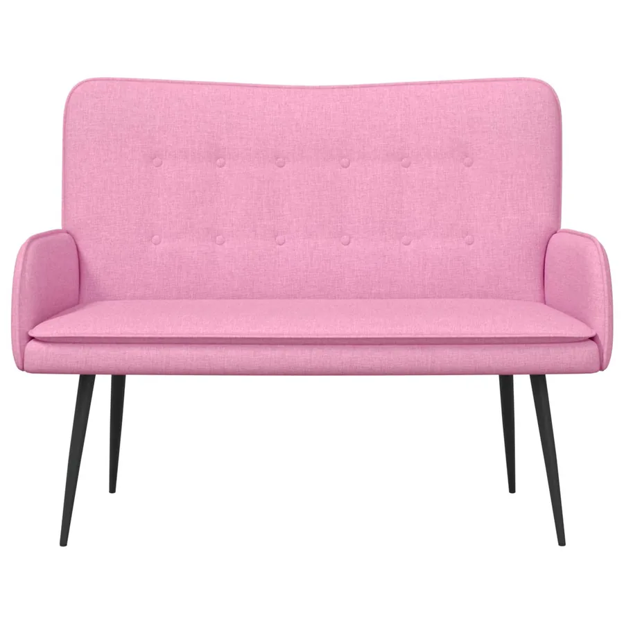 Sofa 2 places Rose 115 x 61 x 87 cm Tissu - 4