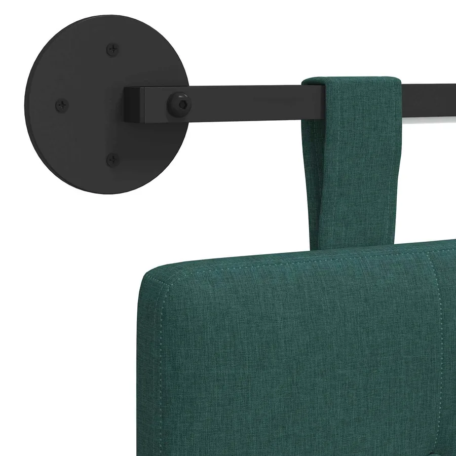 Tête de lit suspendue Avec lumière LED Vert foncé Tissu - 10