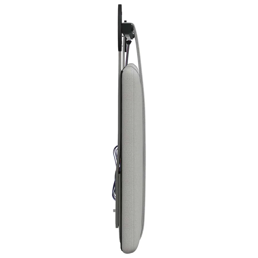 Tête de lit suspendue Gris nuage Tissu - 7