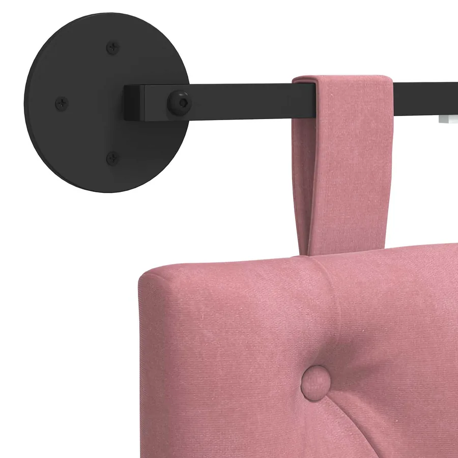 Tête de lit suspendue Avec lumière LED Rose Velours - 10