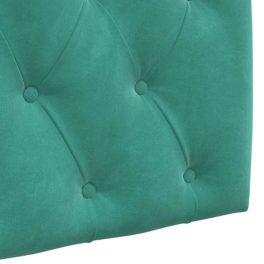 Tête de lit suspendue Avec lumière LED Turquoise Velours - 9