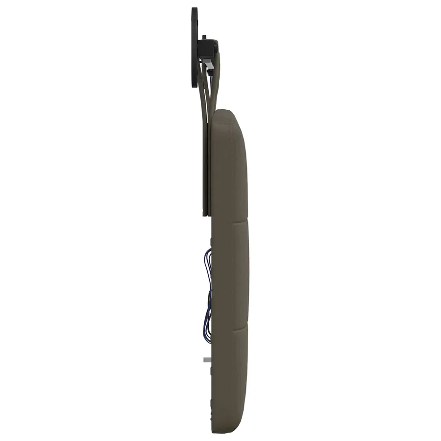 Tête de lit suspendue Avec lumière LED Gris Simili cuir - 7