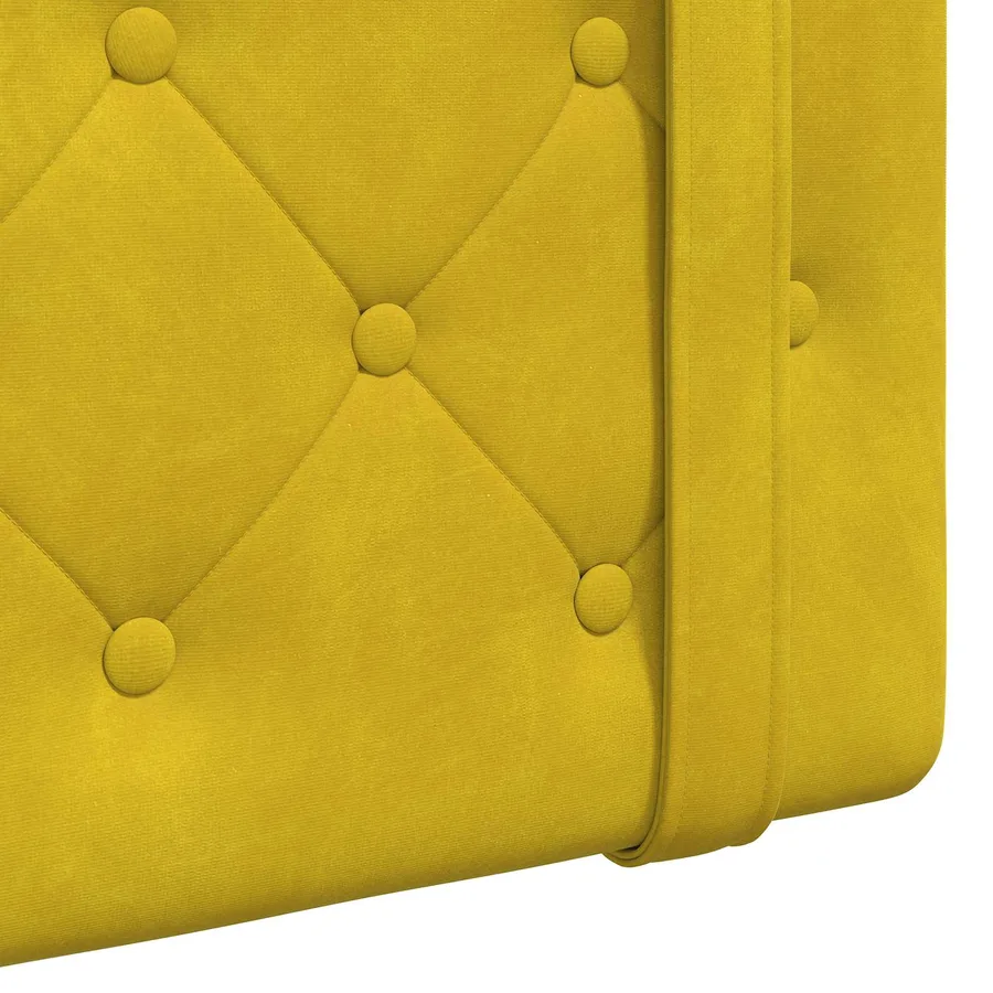 Tête de lit suspendue Avec lumière LED Jaune Velours - 9