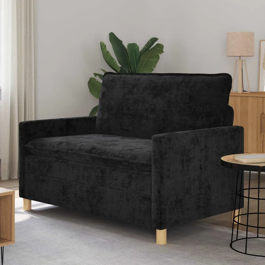 Canapé Noir 126 x 81 x 87,5 cm Polyester