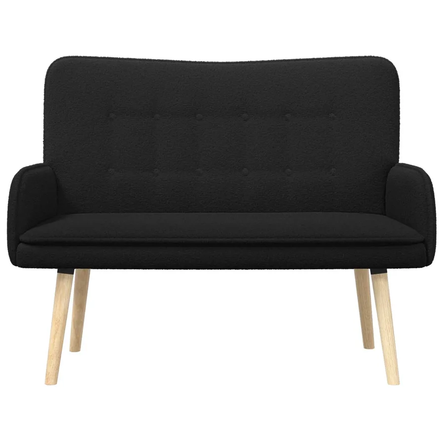 Sofa 2 places Noir 115 x 61 x 87 cm Bouclé - 4