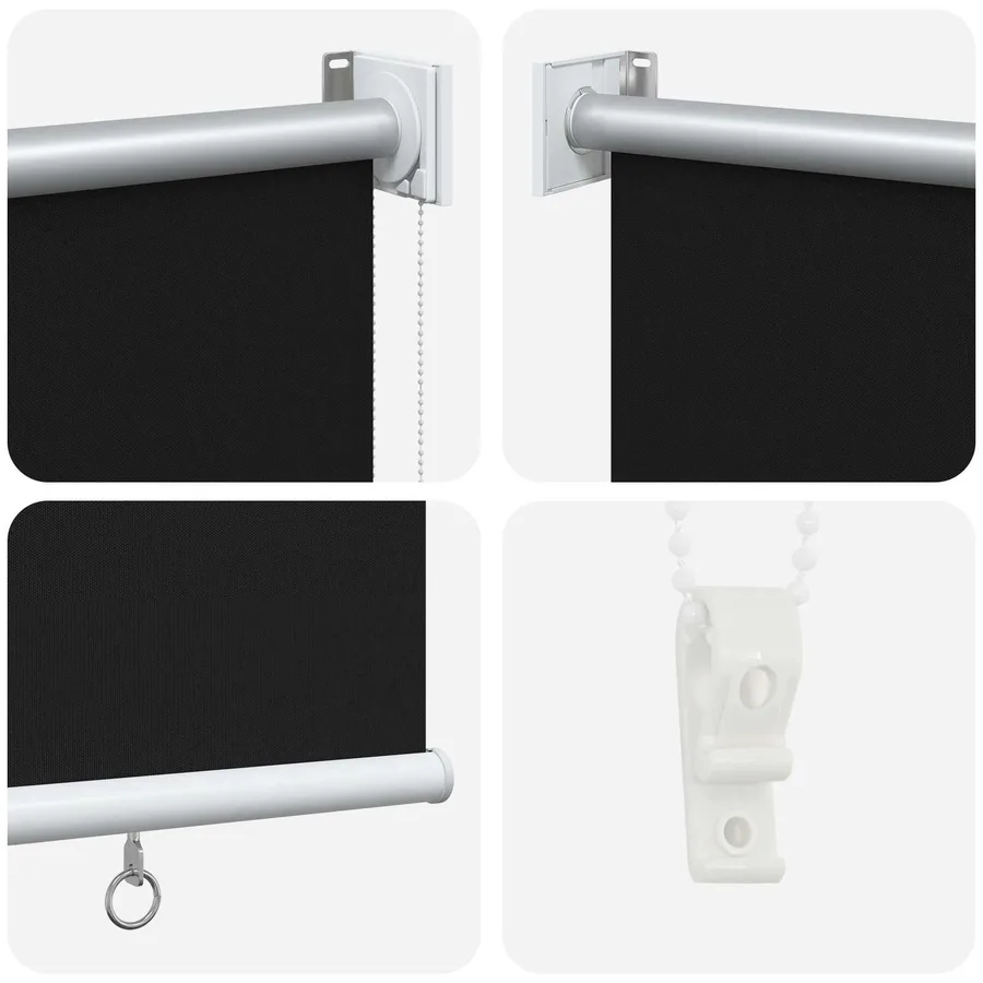 Store roulant extérieur protection UV Noir 85 x 230 cm (L x H) - 5