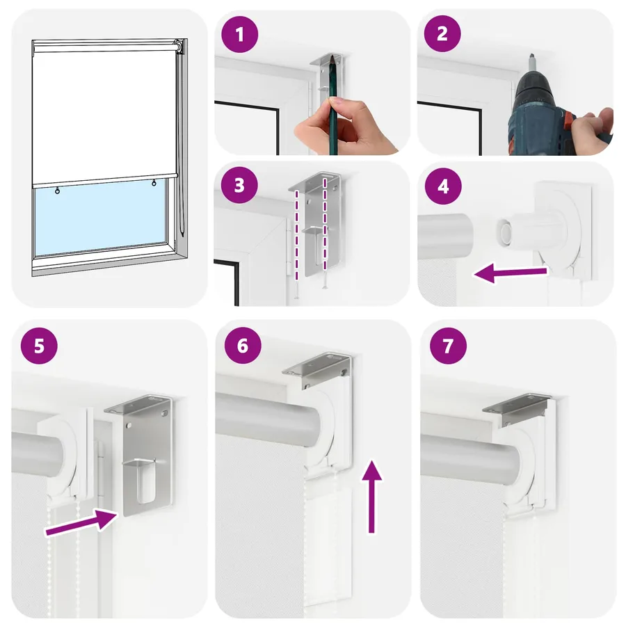 Store roulant extérieur protection UV Blanc 85 x 140 cm (L x H) - 10